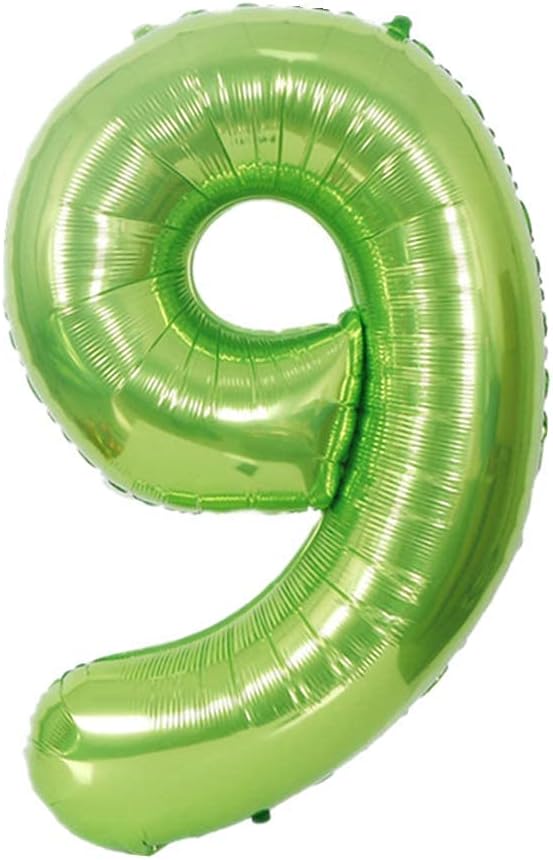 40 Inch Large Foil Helium Number Balloon Birthday Wedding Party 0-9 (Green, 9)