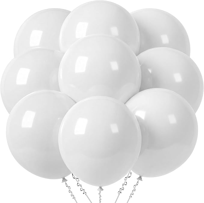45 Pcs White Big Balloons 18 Inch Bulk Latex Balloon for Birthdays Weddings Party Decorations