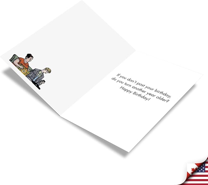 NobleWorks - 1 Funny Cartoon Birthday Greeting Card - Comic Humor, Happy Birthdays Celebration Card - Tree in Forest C9290BDG