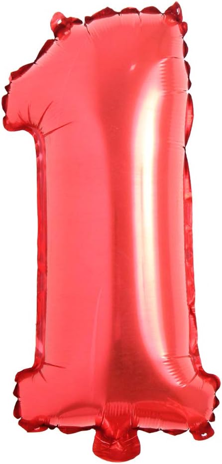 40 inch Red big size Number Letter alphabet Foil Helium Float Balloons Birthday Wedding Party Celebration decoration Air ball (40 INCH Red 1)