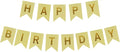 ZHENGYE Happy Birthday Banner Yellow Birthday Decoration Sign Birthday Party Decorations Supplies