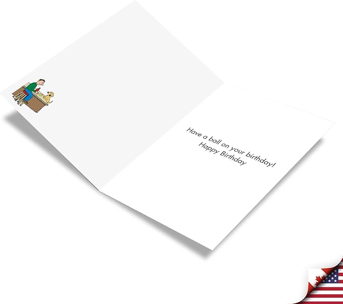 NobleWorks - 1 Funny Animal Card for Birthdays - Pet Cat and Dog Humor, Birthday Notecard with Envelope - Dog Customer C3672BDG