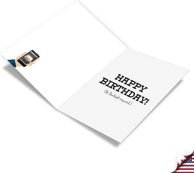 NobleWorks Funny Birthday Greeting Card with 5 x 7 Inch Envelope (1 Card) Bday Phone Usage C10665BDG