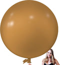 KALOR 36 Inch Giant Retro Khaki Balloons, 6 Pack Large Round Retro Khaki Latex Balloons for Anniversary, Birthday, Christmas, Wedding, Baby Shower Party Decorations