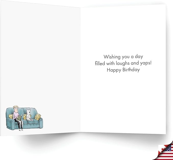 NobleWorks Funny Birthday Greeting Card with 5 x 7 Inch Envelope (1 Card) Bday Dog Inspiration C11077BDG
