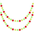 Boao 2 Pieces Wool Felt Ball Garland Colorful Pom Pom Garland Handmade 6.5 Feet Long 24 Balls Felt Banner for Wall Christmas Tree Decoration (Red,Green,Yellow)