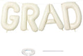40 Inch Beige GRAD Balloons for Graduation Party Decorations, Large Cream White Sand Grad Balloons Letter, Ivory Alphabet Grad Banner Sign for Class of 2025 Congrats Grad Party Decor Supplies