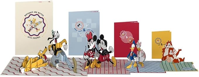 Lovepop Mickey and Friends 3D Pop-Up Birthday Card - for Him, Her, Kids, Boys, Girls, Men, Women