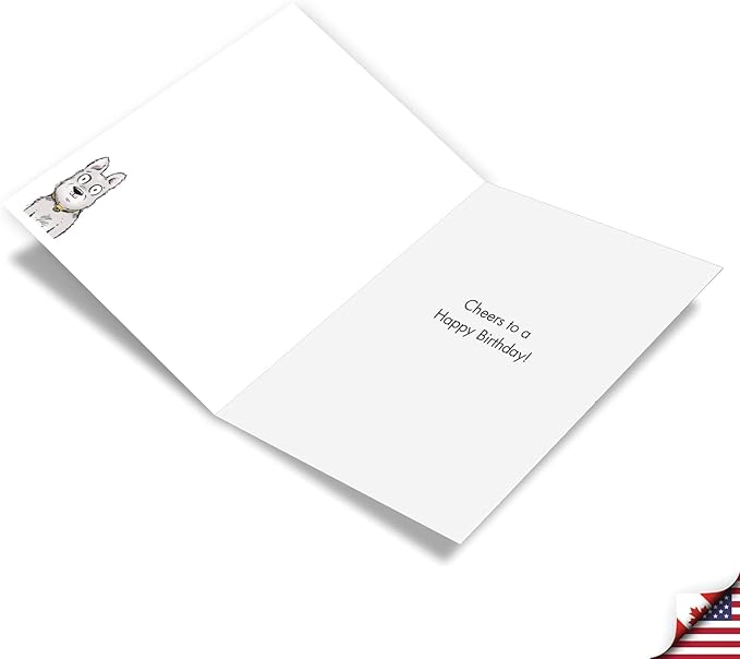 NobleWorks Humorous Funny Puppies Birthday Greeting Card with 5 x 7 Inch Envelope (1 Card) for Men and Women, Bday Dog Sampler Flight C10294BDG