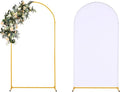 Vincidern 6.6FT Arch Backdrop Stand and Cover Set, Metal Arch Stand with White Cover for Wedding, Party, Baby Showers, Graduation, Birthday, Event Backdrop Decorations