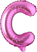 16" inch Single Rose Red Alphabet Letter number Balloons Aluminum Hanging Foil Film Balloon Wedding Birthday party decoration banner Air Mylar Balloons (16 inch Rose Red C)