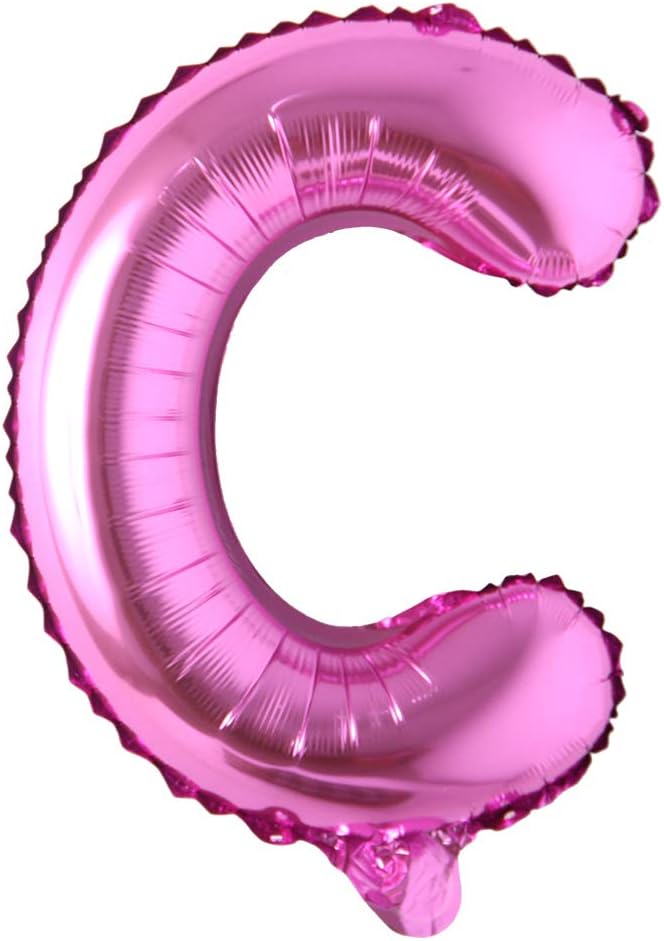 16" inch Single Rose Red Alphabet Letter number Balloons Aluminum Hanging Foil Film Balloon Wedding Birthday party decoration banner Air Mylar Balloons (16 inch Rose Red C)