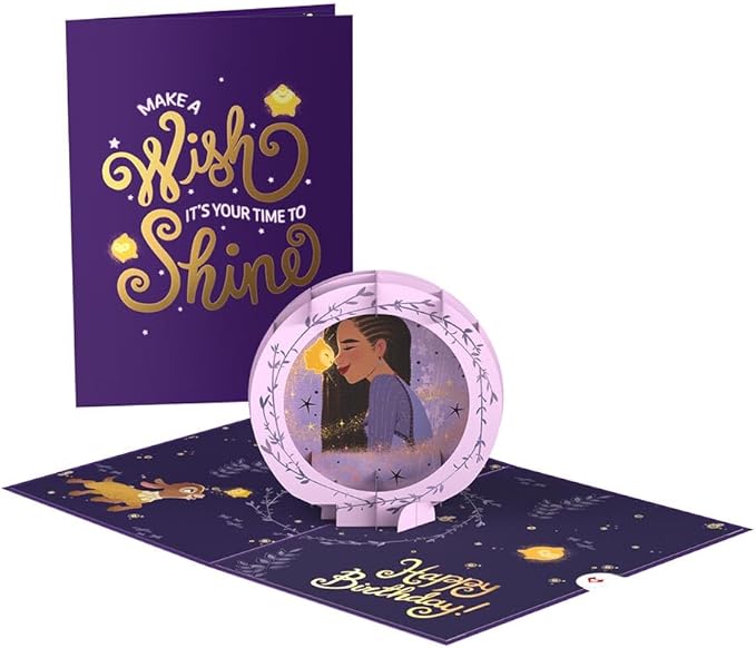 Lovepop Magical Disney Wish 3D Pop-Up Birthday Card for Girls - for Kids, Her, Daughter - 5" x 7" - Envelope Included