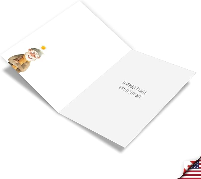 NobleWorks - 1 Funny Birthday Greeting Card w/ 5 x 7 Envelope For Men, Him, Senior - Bday Got Distracted C8650BDG