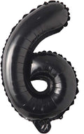 Black 28 inch Letter Balloons Alphabet Number Balloons Foil Mylar Party Wedding Bachelorette Birthday Bridal Baby Shower Graduation Anniversary Celebration Decoration (Can not Float) (28 inch Black 6)