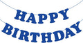 Navy Blue Happy Birthday Banner Sign Blue Birthday Party Supplies for Kids Adults Birthday Party Decorations