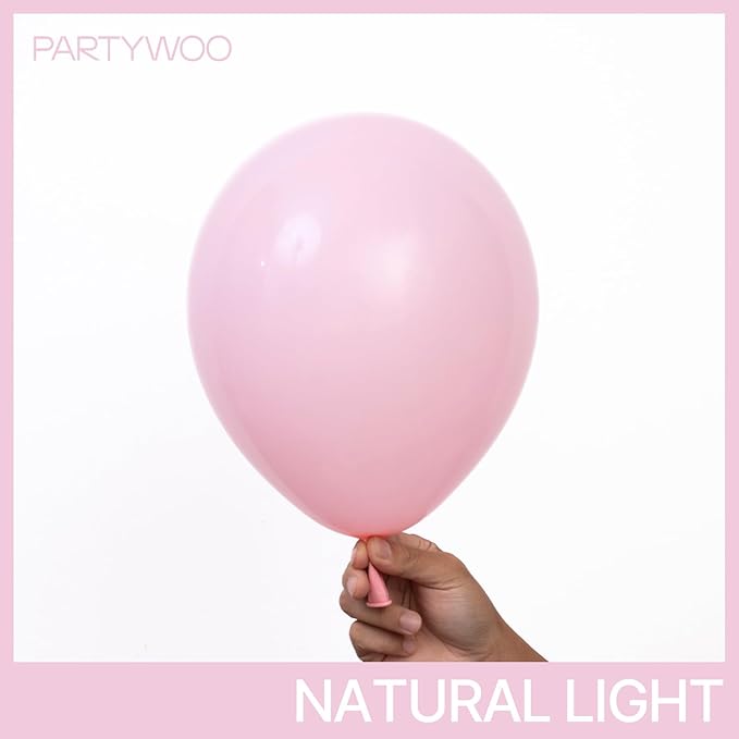 PartyWoo Light Pink Balloons 152pcs Different Sizes of 18 12 10 5 Inch Pastel Pale Baby Pink Balloon Arch Kit Garland for Baby Shower Bachelorette Bridal Shower Birthday Party Decorations Pink-Y48