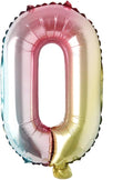 16 inch gradient rainbow number balloons unicorn party foil balloon baby shower 1 birthday party decorations kids numbers Air ball (16 Inch Rainbow 0)