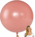 KALOR Retro Pink Giant Balloons 36 Inch Large Latex Balloons, 4 Pack Jumbo Round Helium Balloon for Birthday Bridal Shower Wedding Baby Shower Party Decorations