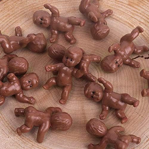 Mini Plastic Babies for Party Favor Decor Party Decorations Baby Shower Party Game Ice Cube Game (1" 60pcs, Dark)