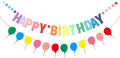 MEETINGU Rainbow Happy Birthday Banners And Balloons Banners, Happy Birthday Sign Colorful Birthday Party Rainbow Birthday Decorations for Kids Girls Women Party Supplies