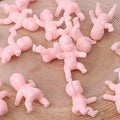 Mini Plastic Babies for Party Favor Decor Party Decorations Baby Shower Party Game Ice Cube Game (1" 120pcs, White)