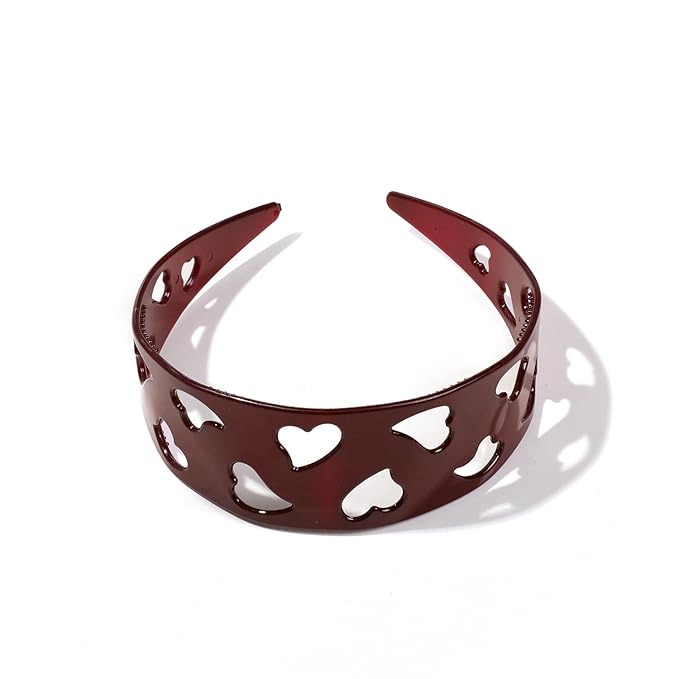 1pcs New u Shape Fashion Tooth Hair Comb Headband Valentines Headbands Vintage High Cranium Hairband with Teeth Head Bands Hollow Heart Headband for Women Holiday Party Head Wear Accessories
