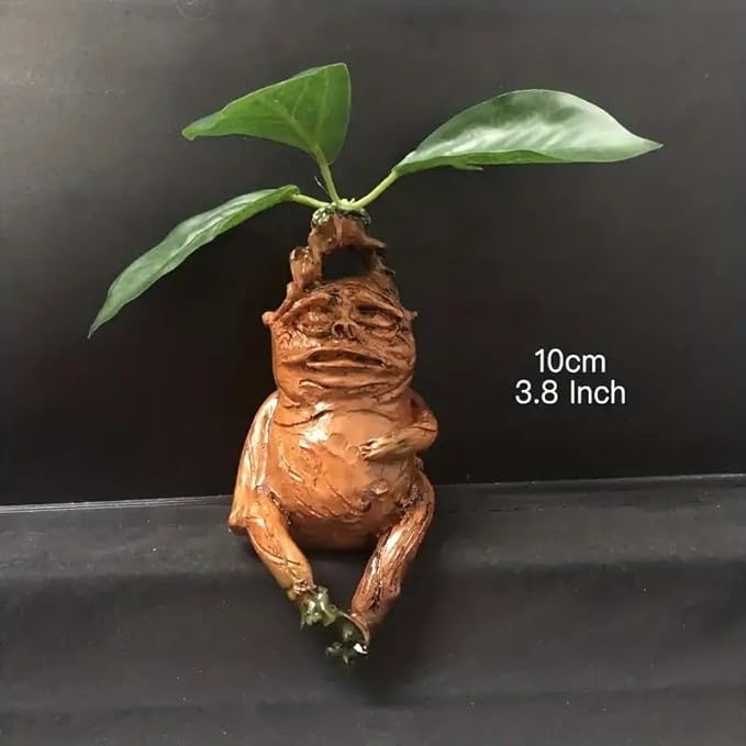 Mandrake Resin Statue Plant Funny for Decoration Micro Landscape Ornament for Outdoor Garden, Living Room, Bedroom Decor Magical Figurine Birthday Christmas Halloween Easter Gift