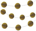 Gold Honeycomb Ball Garland - 7 ft. - Elegant Paper Decor - Ideal for Bridal Showers, Birthdays, & Christmas Parties (1 Pc.)