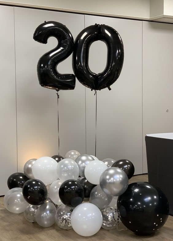 40 Inch Black Numbers 9 Balloon, Balloons Decorations for 9 19 90 Birthday Party, Engagement, Wedding, Graduations, Photo Shoot Supplies