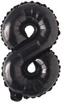 16" inch Single Black Alphabet Letter number Balloons Aluminum Hanging Foil Film Balloon Wedding Birthday party decoration banner Air Mylar Balloons (16 inch Black 8)