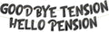 Pre-Strung Goodbye Tension Hello Pension Black Glitter Banner - Funny Retirement Decorations for Men and Women - Retirement Party Supplies and Gifts