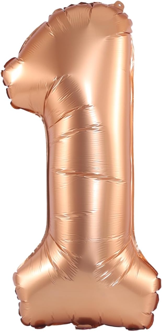 YPSelected 32 Inch Large Foil Helium Number Balloon Birthday Wedding Party 0-9 (Orange, 1)