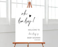 Personalized Baby Shower Sign, Baby Shower Welcome Sign, Minimalist Oh Baby Baby Shower Welcome Sign, Oh Baby Baby Shower Sign, Modern Baby Shower Decorations