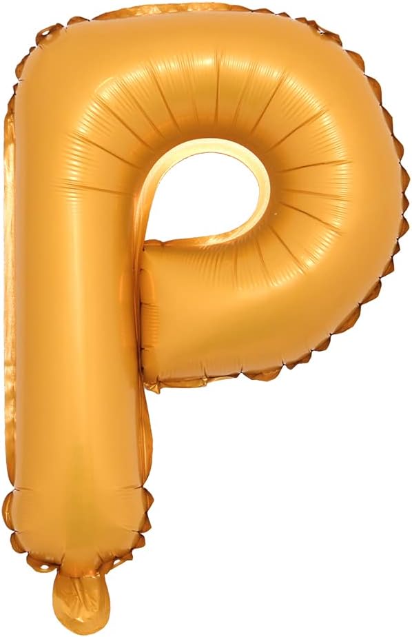 16" inch Single Orange Alphabet Letter Number Balloons Aluminum Hanging Foil Film Balloon Wedding Birthday Party Decoration Banner Air Mylar Balloons (16 Inch Orange P)