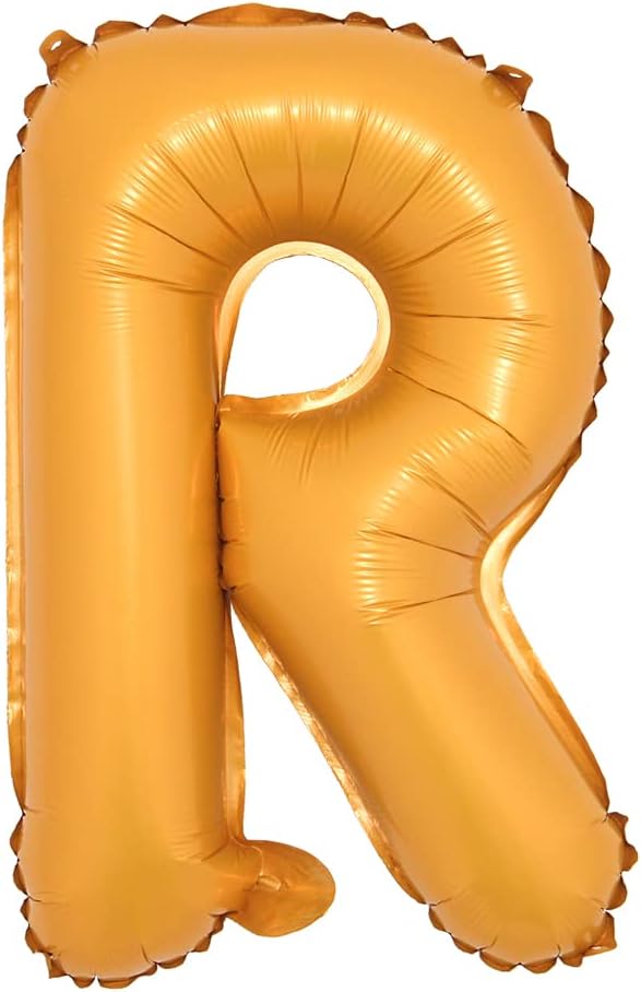 16" inch Single Orange Alphabet Letter Number Balloons Aluminum Hanging Foil Film Balloon Wedding Birthday Party Decoration Banner Air Mylar Balloons (16 Inch Orange R)