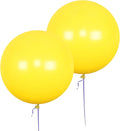 AZOWA 24 Inch Yellow Balloon 10 Large Latex Balloons for Party Wedding Birthday Baby Shower Decoration (Yellow, 10 Pcs)