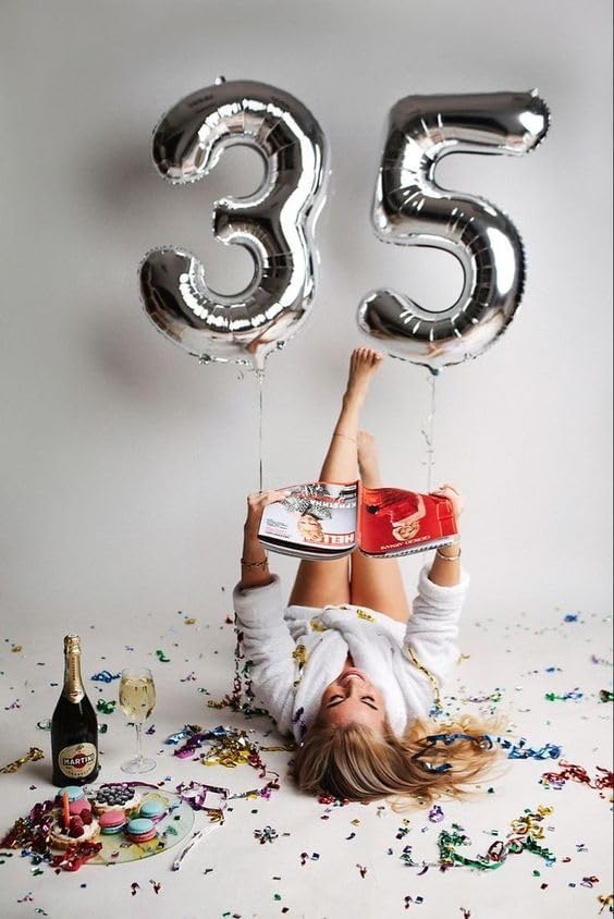 40 Inch Silver Number 3 Balloon, Giant 3 Number Balloons for 3rd Birthday Decorations, Party Supplies for Baby Boy Girl, Silver Party Decor