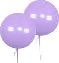 AZOWA 24 Inch Light Purple Balloon 10 Large Latex Balloons for Party Wedding Birthday Baby Shower Decoration (Light Purple, 10 Pcs)