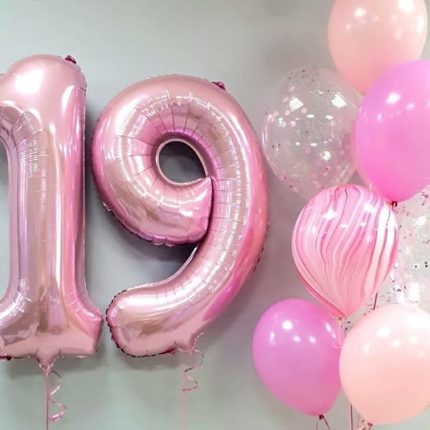 Light Pink 17 Balloon Number 40 Inch, Large Pink Number 17 Balloons, Macaron 17 Balloons Foil Helium 17 Birthday Balloons for Girls Women 17th or 71st Year Old Birthday Party Decorations Anniversary