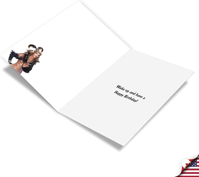NobleWorks, Funny Birthday Greeting Card with 5 x 7 Inch Envelope (1 Card) Bday Say Woke C10801BDG