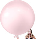 KALOR 36 Inch Giant Pastel Orange Balloons, 6 Pack Large Round Pastel Orange Latex Balloons for Anniversary, Birthday, Christmas, Wedding, Baby Shower Party Decorations