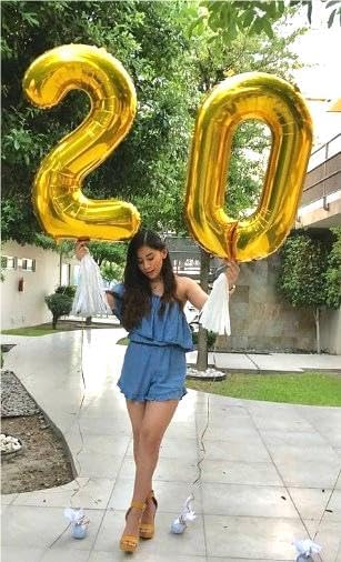 Gold 40 Inch 0 Number Balloons, 0 Decorations for 10 20 30 40 50 60 70 80 90 100 Birthday, Foil Giant Birthday Graduations Anniversary Party Balloon