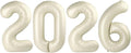 2026 Number Balloons, 40 Inch Balloon, New Years Eve Decorations, Cream White Balloons for New Years Eve Party Supplies 2026, Graduation Decoration, 2 6 20 26 Birthday Parties