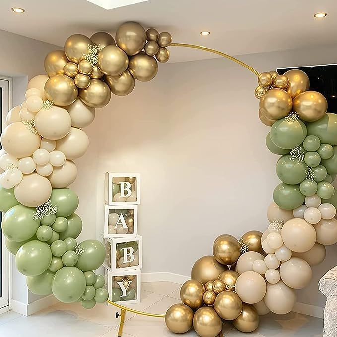 Avocado Green Balloons 60pcs 5inch Olive Green Balloon for Balloon Garland Arch 5'' Round Mini Sage Green Latex Balloon for Kids Birthday Party Decoration DIY Jungle Safari Graduation Christmas