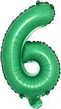 16 inch Green Alphabet Letter and Number Balloons Set Package, Aluminum Hanging Foil Film Banner Mylar Balloon for Birthday Party Decoration Custom Word (A-Z, 0-9) (16 inch Green 6)