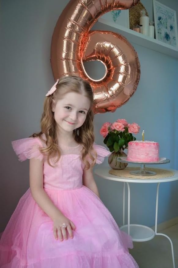 Numbers Balloon 3, 40 Inch Large Rose Gold Balloon for Three Year Old Birthday Decor, 3 13 30 31 Birthday Party Decorations for Wedding Supplies