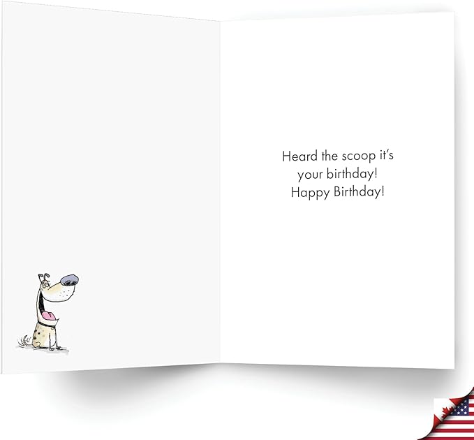 NobleWorks Funny Birthday Greeting Card with 5 x 7 Inch Envelope (1 Card) Bday Dog's Gift C11083BDG
