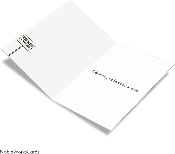 NobleWorks - 1 Funny Birthday Card - Colorful Cartoon Comedic Jokes, Bday Notecard - Valued Customers C2585BDG