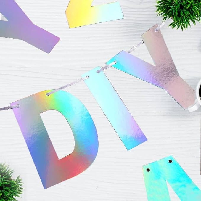 116 Pcs DIY Glitter Custom Banner Kit - Custom Banner Including 111 Letters and Numbers, 3 Rope and 2 Threading Device for Personalized Decor for Birthday